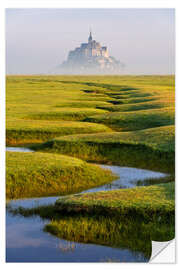 Adesivo murale Monastery Mont Saint Michel, Normandy, France