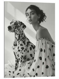 Galleritryk Dalmatian with lady owner