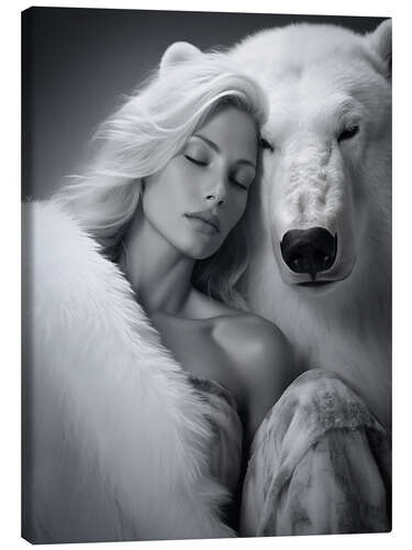 Lerretsbilde Dreamy with polar bear