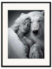 Gerahmter Kunstdruck Verträumt mit Eisbär