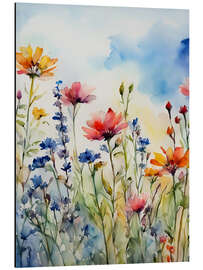 Quadro em alumínio Wildflower meadow