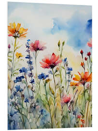 Foam board print Wildflower meadow