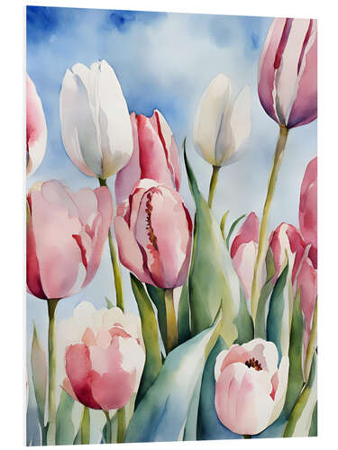 PVC print Tulip field