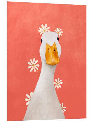 PVC print Duck with chamomiles