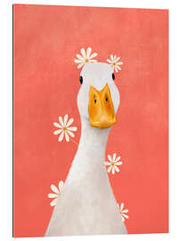 Tableau en plexi-alu Duck with chamomiles