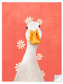 Wall sticker Duck with chamomiles