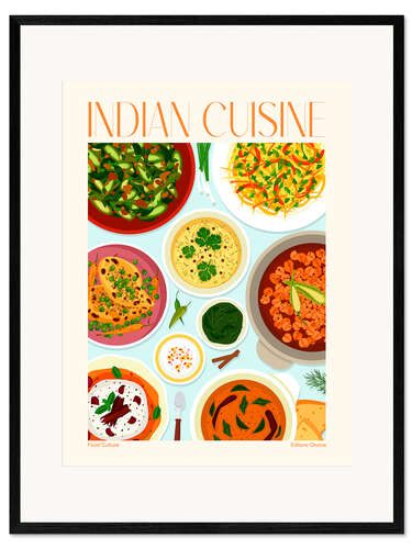 Impression artistique encadrée Traditional Food - Indian Cuisine