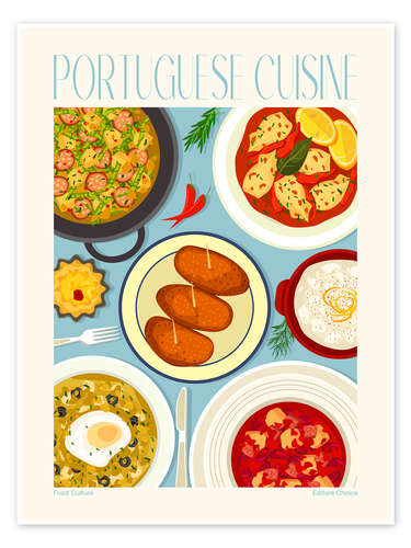 Poster Traditional Food - Portuguese Cuisine