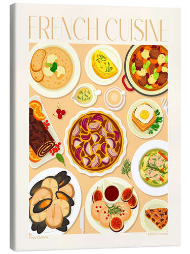 Canvas print Traditional Food - French Cuisine