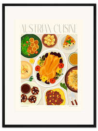 Gerahmter Kunstdruck Traditional Food - Austrian Cuisine