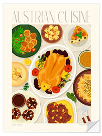 Selvklebende plakat Traditional Food - Austrian Cuisine