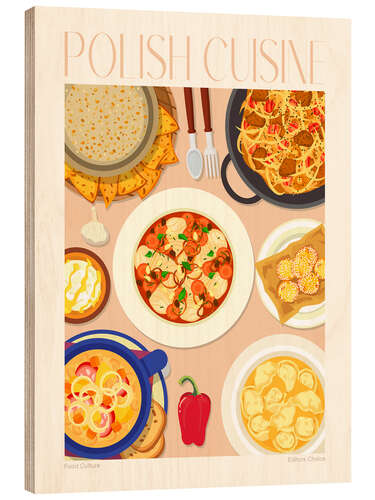 Tableau en bois Traditional Food - Polish Cuisine