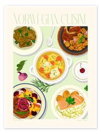 Poster Traditional Food - Norwegian Cuisine