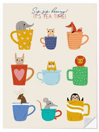 Selvklebende plakat It's Teatime I