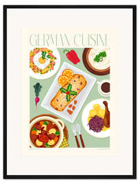Gerahmter Kunstdruck Traditional Food - German Cuisine