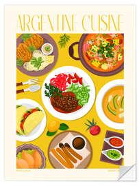 Selvklebende plakat Traditional Food - Argentine Cuisine II