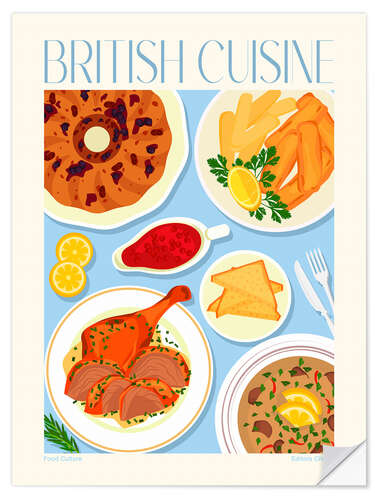 Adesivo murale Traditional Food - British Cuisine II