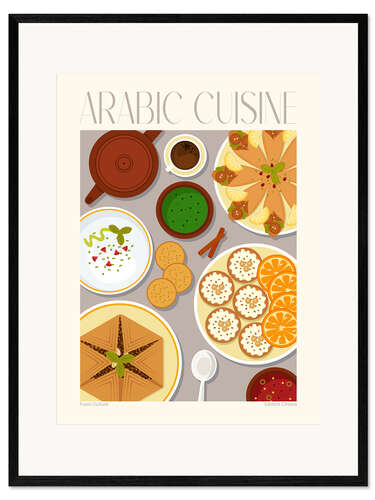 Impression artistique encadrée Traditional Food - Arabic Cuisine