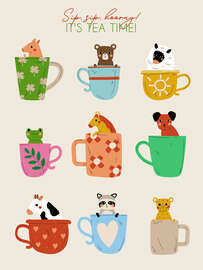 Magnettafel It's Teatime II (englisch)