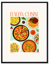 Gerahmter Kunstdruck Traditional Food - Italian Cuisine