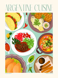 Magnettafel Traditional Food - Argentine Cuisine I
