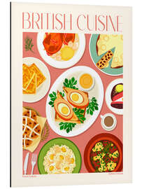 Tableau en aluminium Traditional Food - British Cuisine I