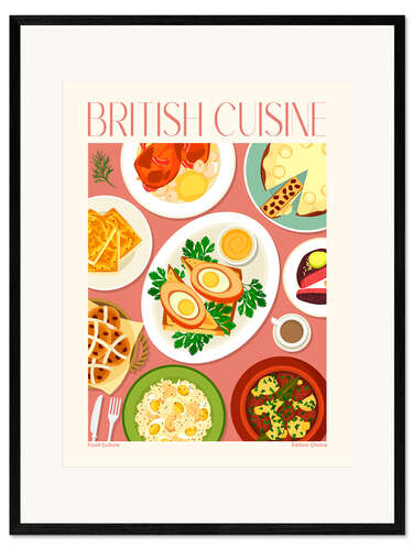 Kunsttryk i ramme Traditional Food - British Cuisine I