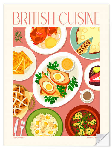 Naklejka na ścianę Traditional Food - British Cuisine I