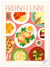 Självhäftande poster Traditional Food - British Cuisine I