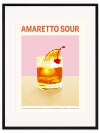 Gerahmter Kunstdruck Cocktail Exhibition - Amaretto Sour