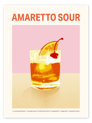 Poster Cocktail Exhibition - Amaretto Sour