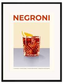 Gerahmter Kunstdruck Cocktail Exhibition - Negroni