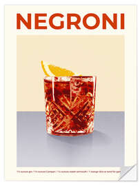 Wandsticker Cocktail Exhibition - Negroni