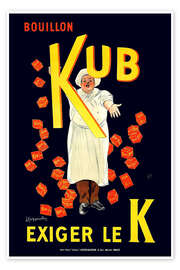 Wandbild Bouillon Kub, exiger le K - Vintage Advertising Collection