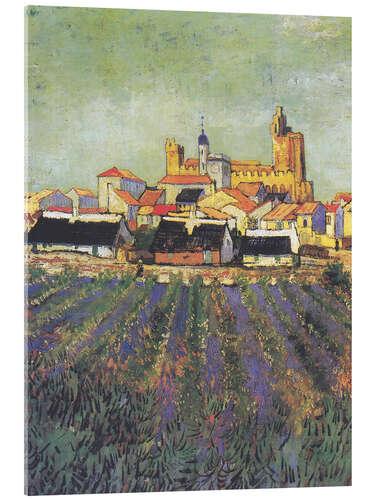 Acrylglas print View of Saintes-Maries-de-la-Mer, 1888