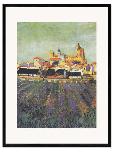 Framed art print View of Saintes-Maries-de-la-Mer, 1888