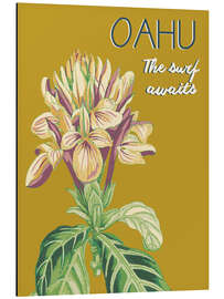 Magnettafel Oahu, the surf awaits
