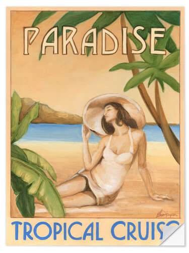 Selvklæbende plakat Paradise - Tropical Cruise