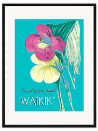 Gerahmter Kunstdruck Travel to Beautiful Waikiki