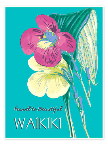 Poster Travel to Beautiful Waikiki