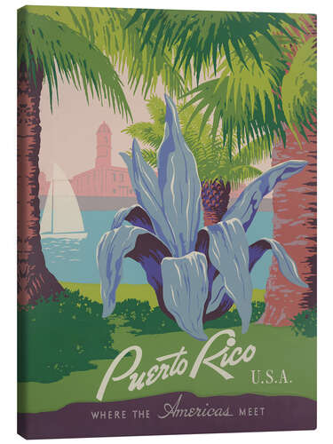 Tableau sur toile Discover Puerto Rico - Where the Americas Meet