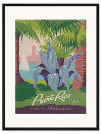 Gerahmter Kunstdruck Discover Puerto Rico - Where the Americas Meet