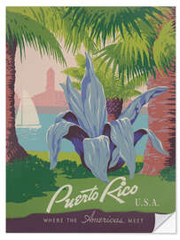 Sticker mural Discover Puerto Rico - Where the Americas Meet