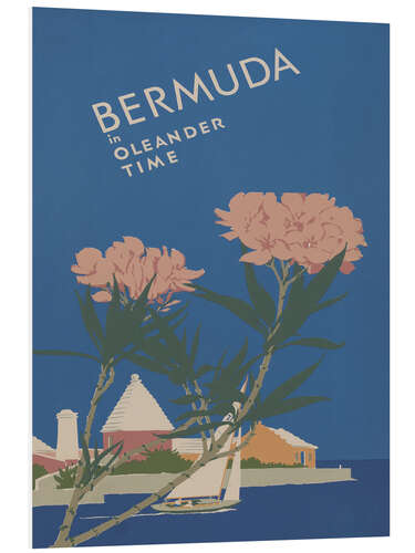 Foam board print Bermuda in Oleander Time