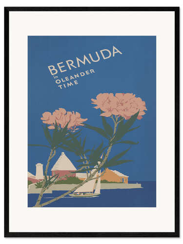 Impresión de arte enmarcada Bermuda in Oleander Time
