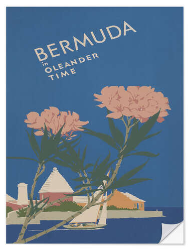 Wandsticker Bermuda in Oleander Time