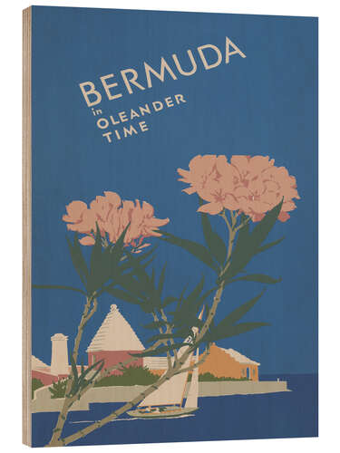 Cuadro de madera Bermuda in Oleander Time