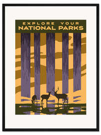 Gerahmter Kunstdruck Explore Your National Parks