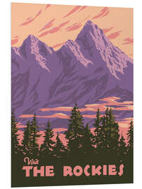 Quadro em PVC Visit the Rockies