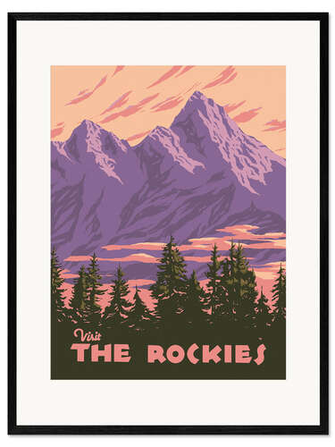 Framed art print Visit the Rockies